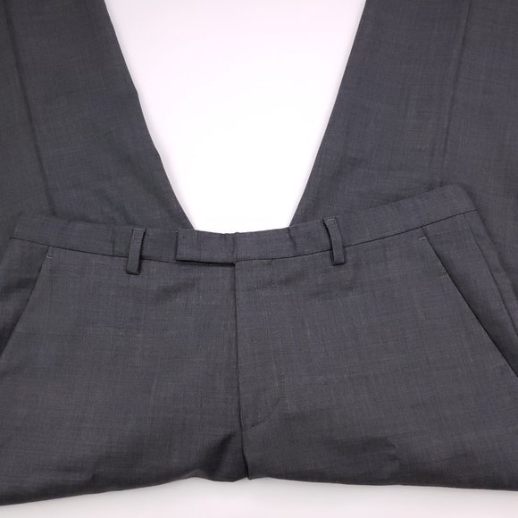 Hugo Boss Flat Front Gray Pants 32x29 Mens Sharp1 - Picture 7 of 8